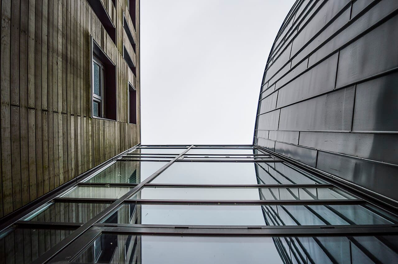 Modern building at the University of York, UK